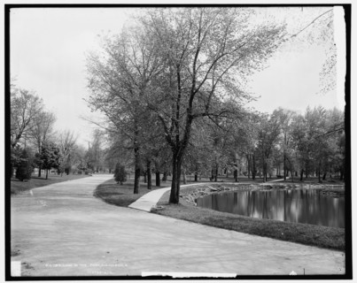 Lake in the park, Columbus, Ohio, between 1900 and 1906. Creator: Unknown.