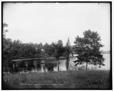 Lake from Assembly Hotel No. 2., Lake Orion , Mich., c1900. Creator: Unknown.
