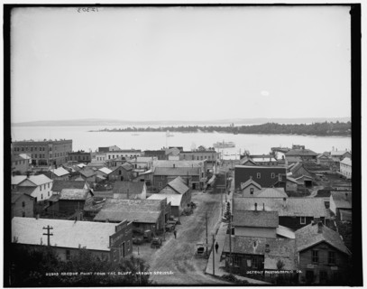 Harbor Point from the bluff, Harbor Springs, between 1890 and 1901. Creator: Unknown.