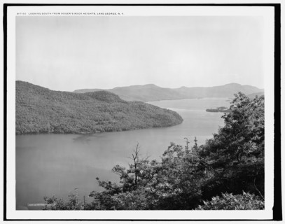 Looking south from Rogers' Rock heights, Lake George, N.Y., c1904. Creator: Unknown.