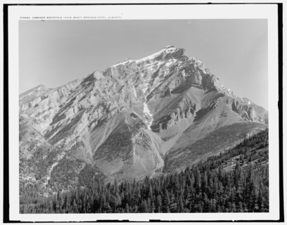 Cascade Mountain from Banff Springs Hotel, Alberta, c1902. Creator: Unknown.