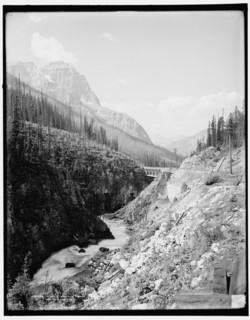 Wapta Canyon above Field, British Columbia, c1902. Creator: Unknown.
