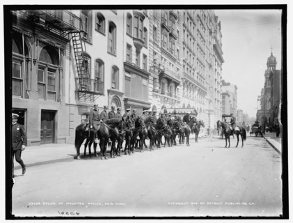 Squad of mounted police, New York, c1905. Creator: Unknown.