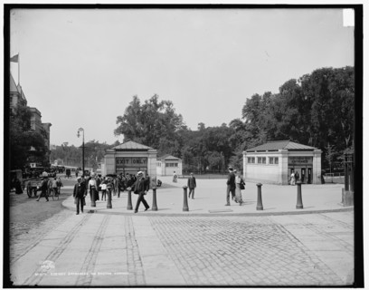 Subway entrances on Boston Common, c1900. Creator: Unknown.