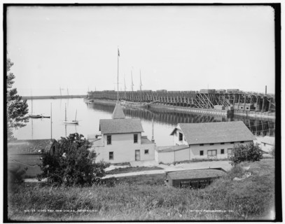 Coal and ore docks, Oswego, N.Y., between 1890 and 1901. Creator: Unknown.