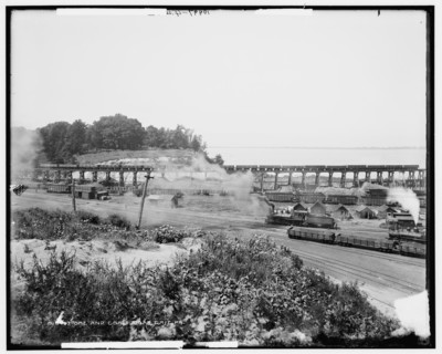 Ore and coal docks, Erie, Pa., c1901. Creator: Unknown.