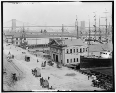 Piers along South Street, N.Y. City, c1908. Creator: Unknown.