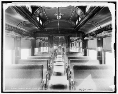 Car interiors, Chicago and Alton Railroad, c1900. Creator: Unknown.