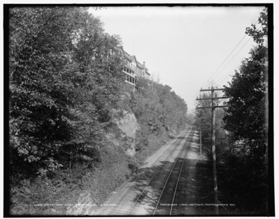 Kittatinny Hotel i.e. House from railway crossing, c1900. Creator: Unknown.