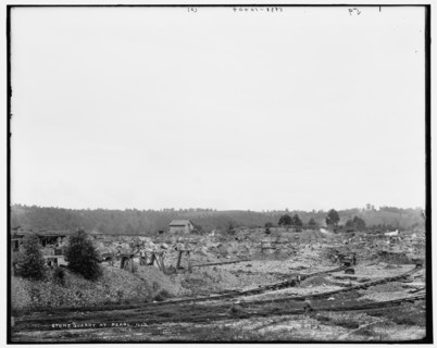Stone quarry at Pearl, Illinois, between 1890 and 1901. Creator: Unknown.