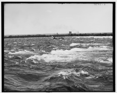 Shooting the rapids, Sault Saint Marie, Mich., (1905?). Creator: Unknown.