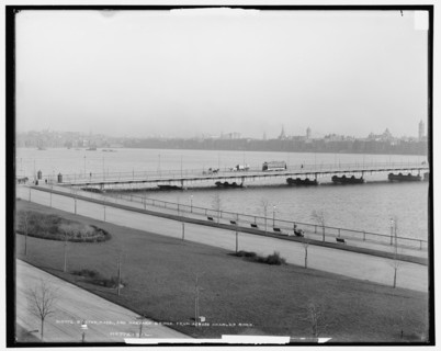Boston, Mass. and Harvard Bridge from across Charles River, c1904. Creator: Unknown.
