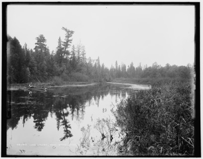 Lake Gogebic, Mich., State River, looking up, c1898. Creator: Unknown.