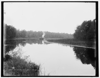Lake Gogebic, Mich., outlet into Ontanagon River, between 1880 and 1899. Creator: Unknown.