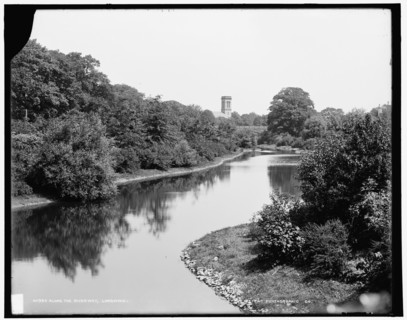 Along the River Way, Longwood, between 1890 and 1901. Creator: Unknown.