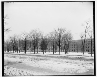 University of Michigan campus from State Street, between 1890 and 1901. Creator: Unknown.