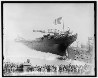 Launch of S.S. Livingstone, c1908. Creator: Unknown.