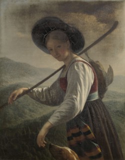 Swiss Peasant Woman, 1820-1821. Creator: Cornelis Cels.