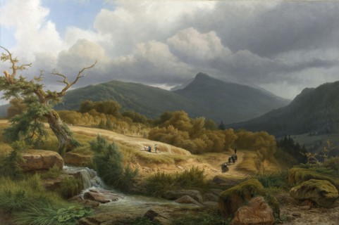 The Cemetery at Baden-Baden, 1855. Creator: Pierre Louis Dubourcq.