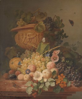 Still Life with Flowers and Fruit, 1824. Creator: Eelke Jelles Eelkema.