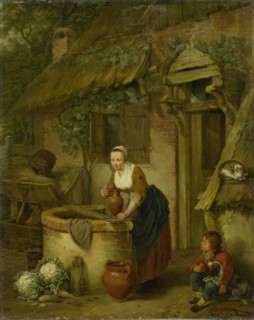 Woman Drawing Water from a Well, 1799. Creator: Jacobus Johannes Lauwers.