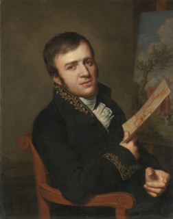 Jan (Baptist) Kobell II (1778-1814), Painter, in the Uniform of a Member of the Royal..., 1811. Creator: Willem Bartel van der Kooi.