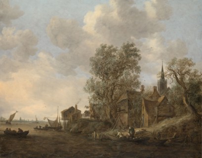 View of a Town on a River, 1645. Creator: Jan van Goyen.