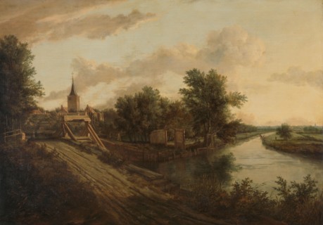 Landscape with rolling bridge, c.1660. Creator: Unknown.