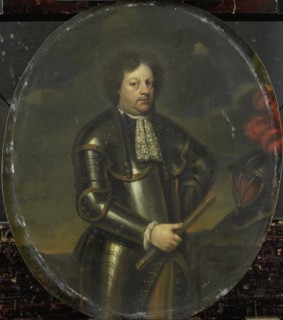 Portrait of Major-General Hans Willem, Baron van Aylva, called The Formidable General, 1693-1717. Creator: Hendrik de Valk.