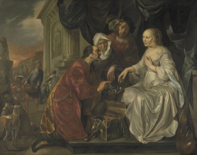 Rebecca Receiving Presents from Abraham's Servant, 1656. Creator: Hendrick Heerschop.