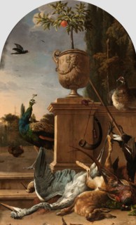 A Hunter’s Bag on a Terrace, c.1678. Creator: Melchior d'Hondecoeter.