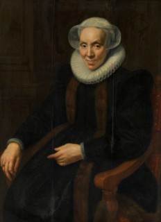 Portrait of Maria van Utrecht (c.1552/53-1629), 1615. Creator: Paulus Moreelse.