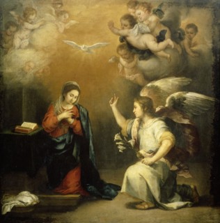 Annunciation to the Virgin, 1660-1680. Creator: Bartolomé Esteban Murillo.