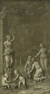 Homage to Pomona, 1734. Creator: Hendrik Carree.