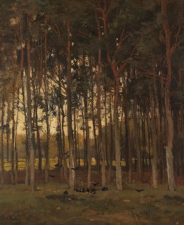View in the Woods, c.1870-c.1904. Creator: Théophile de Bock.