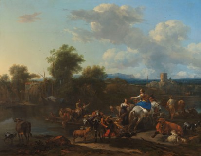 The Cattle Ferry, c.1655. Creator: Nicolaes Berchem.