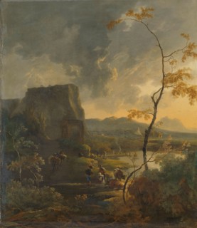 Italian Landscape with Ancient Tempietto, c.1649-c.1673. Creator: Adam Pynacker.