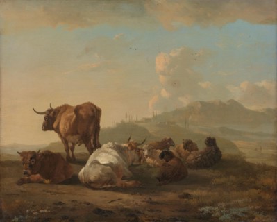 Resting herd, 1650-1694. Creator: Willem Romeyn.