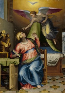 Annunciation to the Virgin, 1550-1570. Creator: Circle of Marcello Venusti.