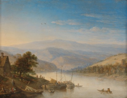 View of the Rhine River near Andernach, 1655. Creator: Herman Saftleven the Younger.