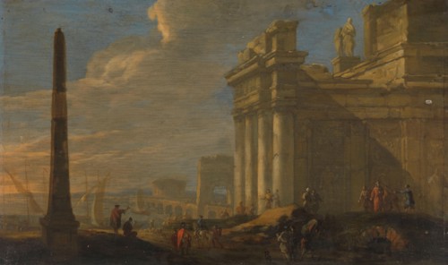 Italian harbor view, 1650-1689. Creator: Jacob van der Ulft.