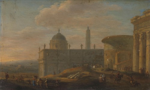 Italian city view, 1650-1689. Creator: Jacob van der Ulft.