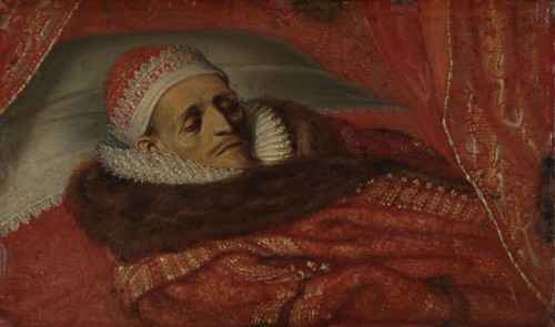 Stadtholder Prince Maurice Lying in State, c.1625. Creator: Adriaen van de Venne.