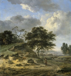 Landscape with two Hunters, 1655-1684. Creator: Jan Wijnants.