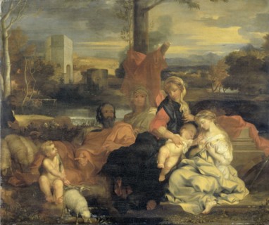 The Mystic Marriage of St Catherine, 1650-1720. Creator: Follower of Sébastien Bourdon.