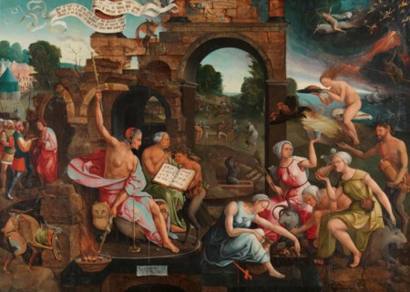 Saul and the Witch of Endor, 1526. Creator: Jacob Cornelisz. van Oostsanen.