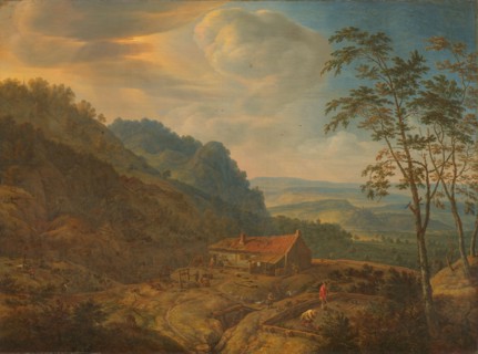 Mountainous Landscape with Farm, 1663. Creator: Herman Saftleven the Younger.