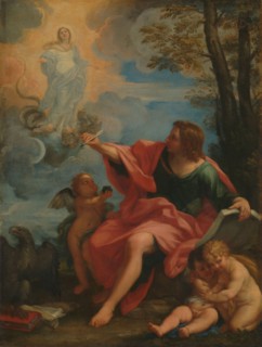 Saint John the Evangelist on Patmos, c.1680-c.1720. Creator: Circle of Carlo Maratta.