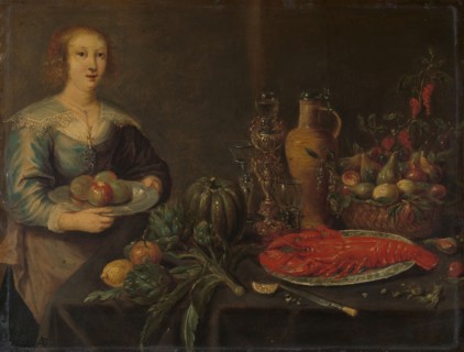 Servant by a Larder Table, c.1635-c.1645. Creator: Unknown.