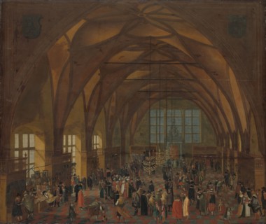 The Interior of the Vladislav Hall, Prague, after 1615. Creator: Unknown.
